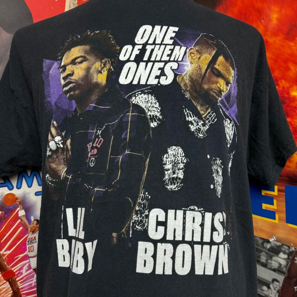 Lil Baby Chris‎ Brown One Of Them Ones Tour T Shirt Hip Hop R&B Music Sz XL